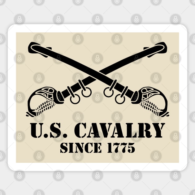 Mod.3 US Cavalry Army Branch Crossed Sabers Sticker by parashop